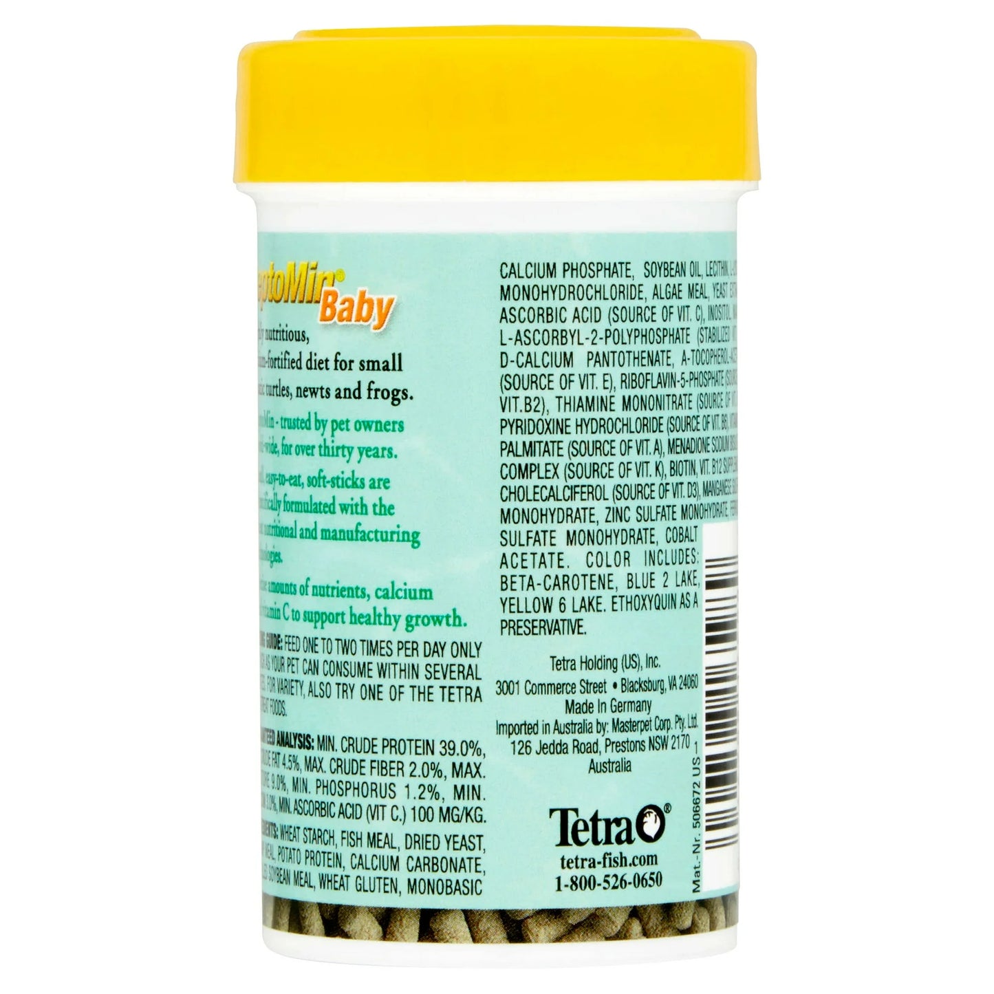 Tetra ReptoMin Floating Baby Food Sticks for Turtles, Newts and Frogs, .92 oz