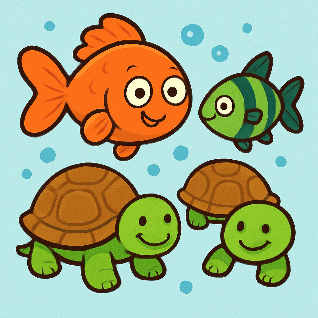 Fish and Turtles