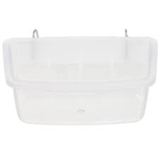 Bird Cage Feeding Dishes Parrot Food Container Plastic